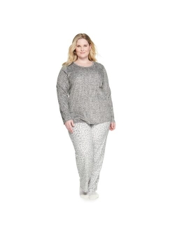 Plus Size Croft & Barrow Velour Long Sleeve Pajama Top & Pajama Pants Set