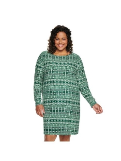 Plus Size Croft & Barrow Long Sleeve Sleepshirt