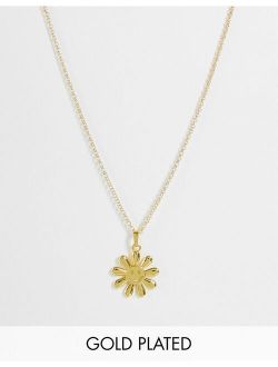 Image Gang 18k gold plated smile daisy necklace