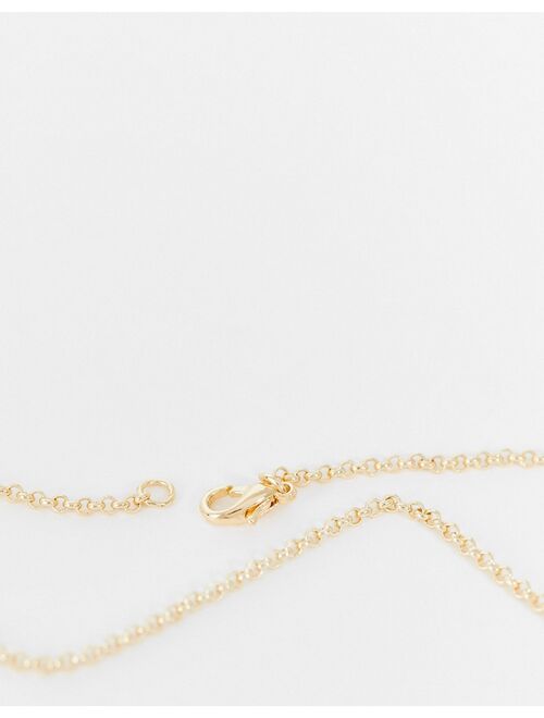 Image Gang 18k gold plated smile daisy necklace