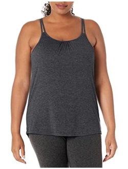 Hibelle Women's Workout Yoga Racerback Tank Tops with Built in Shelf Bra