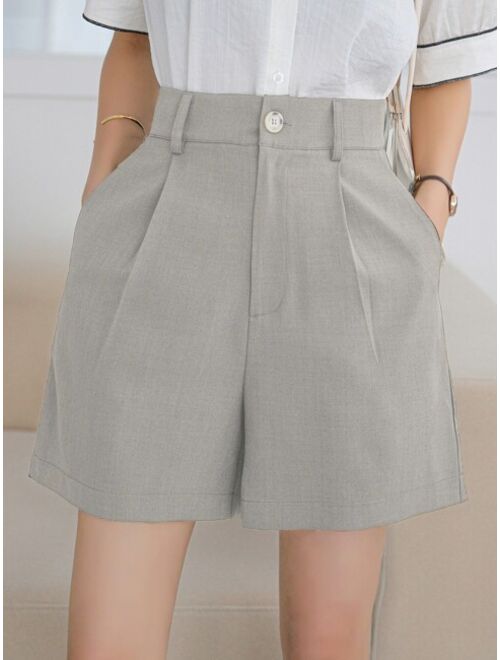 DAZY High Waist Slant Pockets Tailored Shorts