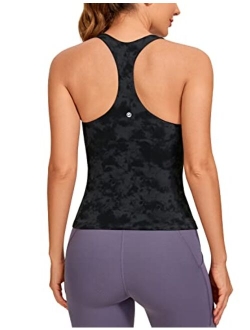 Butterluxe Workout Tank Tops for Women Built in Shelf Bras Padded - Racerback Athletic Spandex Yoga Camisole