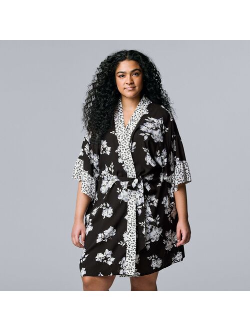 Plus Size Simply Vera Vera Wang Woven Robe