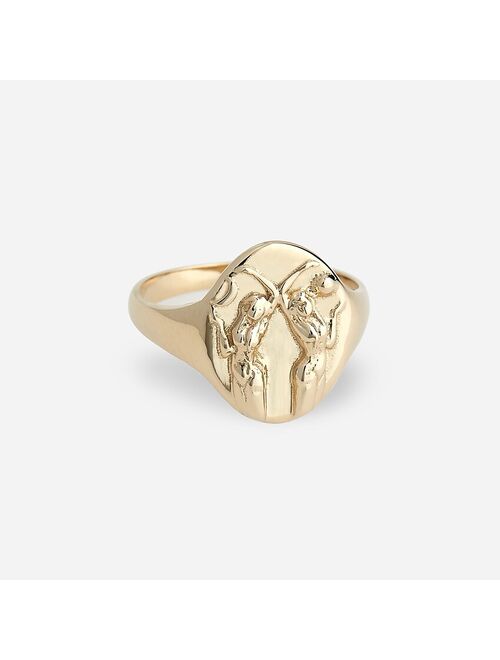 J.Crew TALON JEWELRY zodiac signet ring