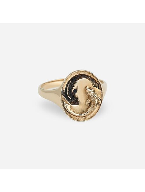 J.Crew TALON JEWELRY zodiac signet ring