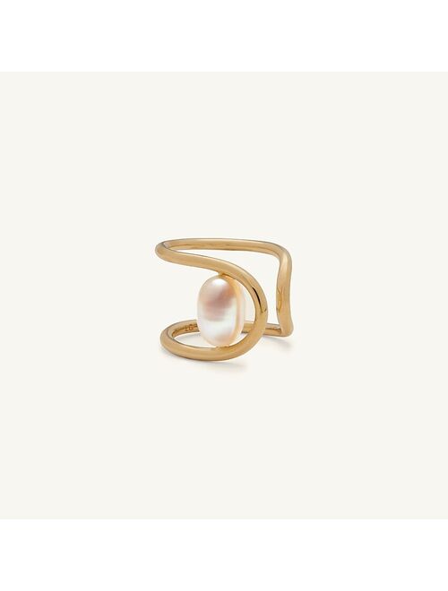 J.Crew Lady Grey pearl swerve ring