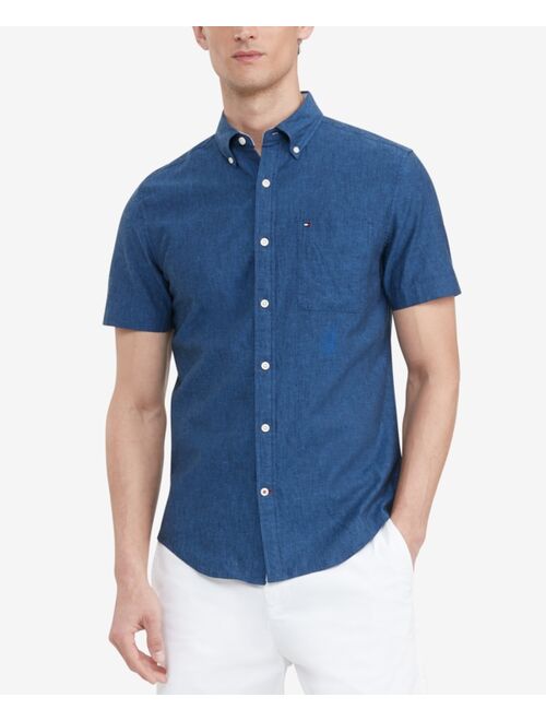 TOMMY HILFIGER Men's Custom-Fit Porter Textured Shirt