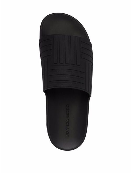 Bottega Veneta striped-strap slides