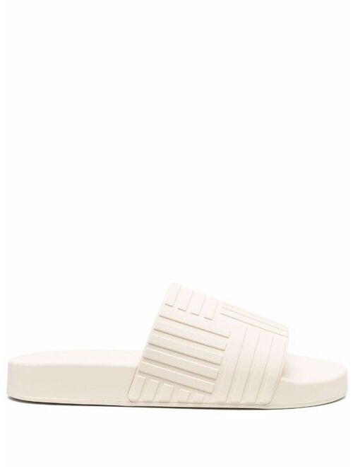 Bottega Veneta embossed-design open-toe slides