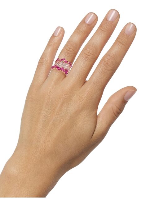 EFFY COLLECTION Rosa by EFFY® Ruby (3-1/4 ct. t.w.) & Diamond (1-3/8 ct. t.w.) Ring in 14k Rose Gold