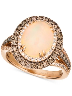 LE VIAN Deep Sea Blue Topaz (4 ct. t.w.) & Diamond (7/8 ct.t.w.) Statement Ring in 14k Rose Gold (Also in Opal, Citrine, Amethyst, Garnet & Mint Julep Quartz)