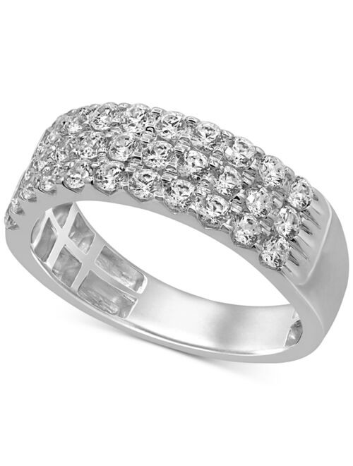 MACY'S Diamond Triple Row Band (1 ct. t.w.) in 14k White Gold