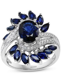 COLLECTION EFFY Sapphire (4-1/2 ct. t.w.) & Diamond (1/5 ct. t.w.) Statement Ring in 14k White Gold