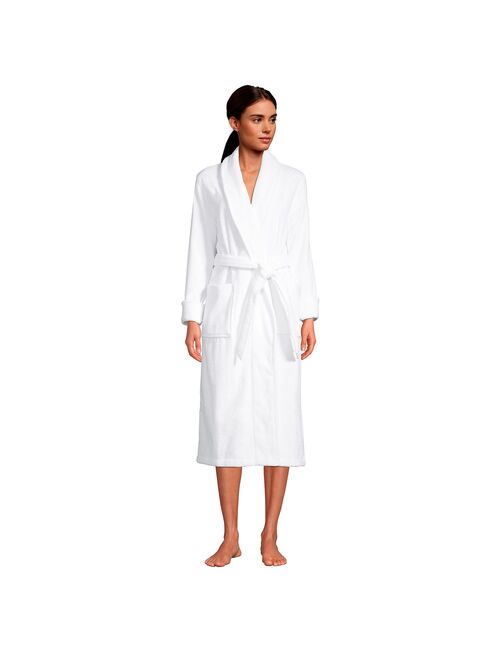 Women's Lands' End Cotton Terry Long Spa Bath Robe