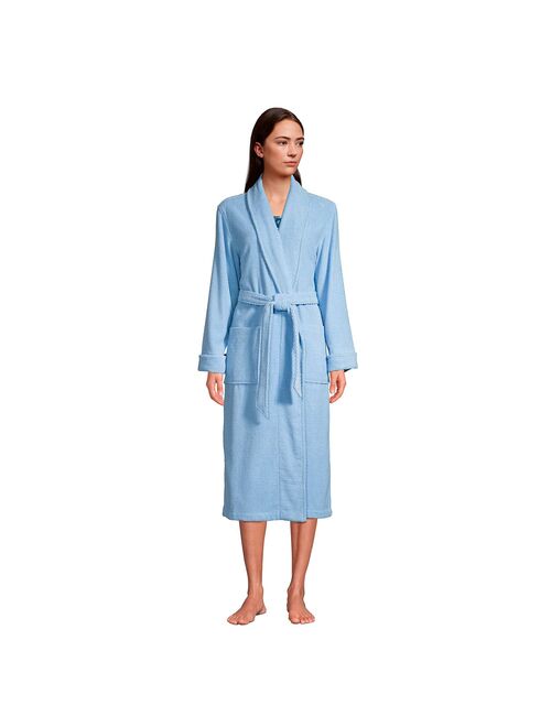 Women's Lands' End Cotton Terry Long Spa Bath Robe