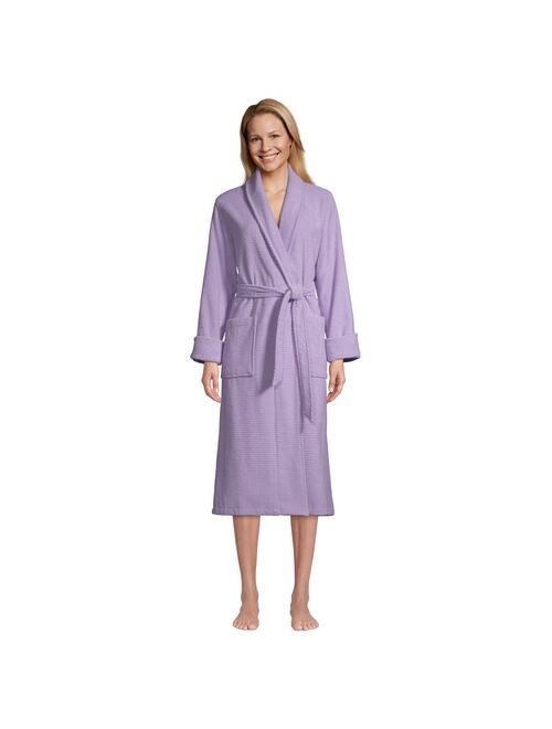 Women's Lands' End Cotton Terry Long Spa Bath Robe