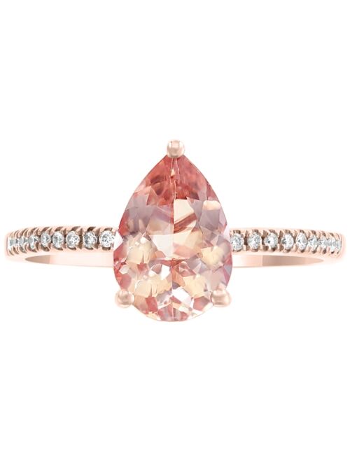 EFFY COLLECTION EFFY® Morganite (1-1/2 ct. t.w.) & Diamond Accent Ring in 14k Rose Gold