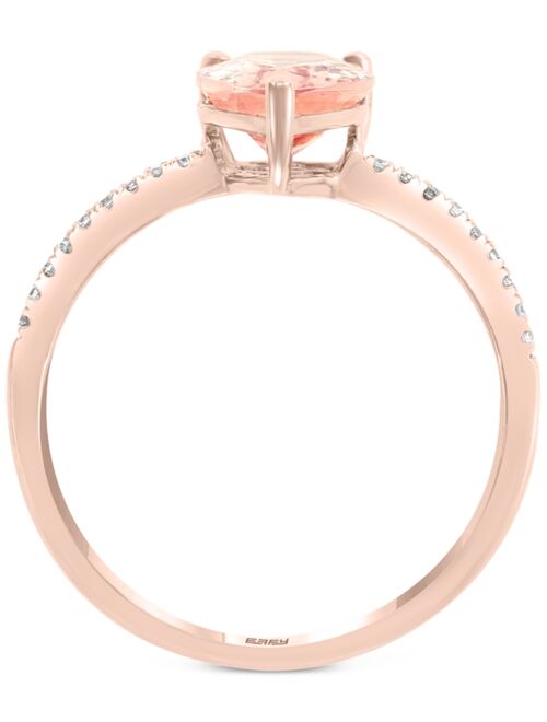 EFFY COLLECTION EFFY® Morganite (1-1/2 ct. t.w.) & Diamond Accent Ring in 14k Rose Gold