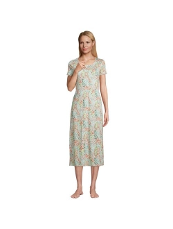 Supima Cotton Short Sleeve Midcalf Nightgown