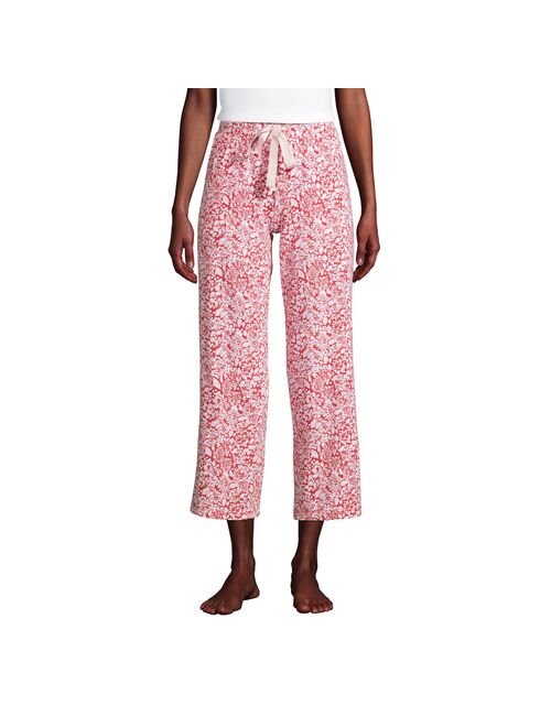 Women's Lands' End Wide Leg Cropped Pajama Pants