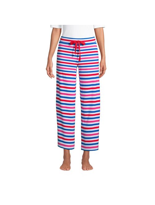 Women's Lands' End Wide Leg Cropped Pajama Pants