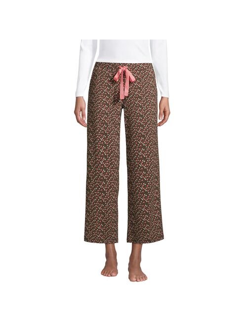 Women's Lands' End Wide Leg Cropped Pajama Pants