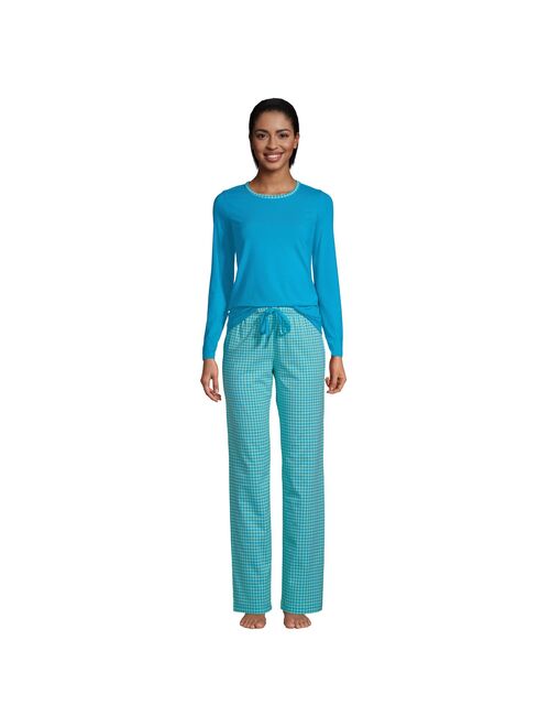 Women's Lands' End Knit Pajama Top & Pajama Pants Set