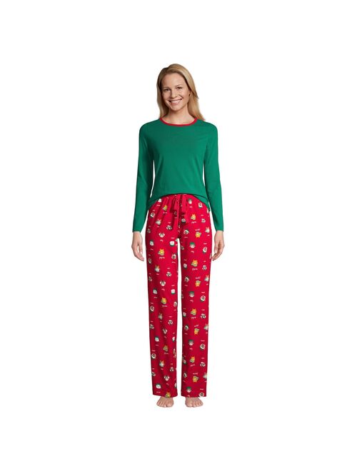 Women's Lands' End Knit Pajama Top & Pajama Pants Set