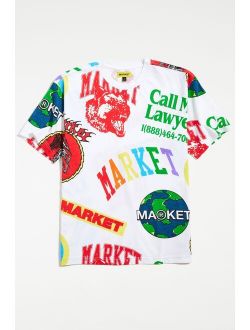 Market Monogram Allover Print Tee