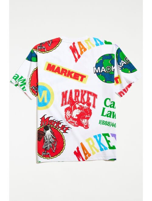 Market Monogram Allover Print Tee