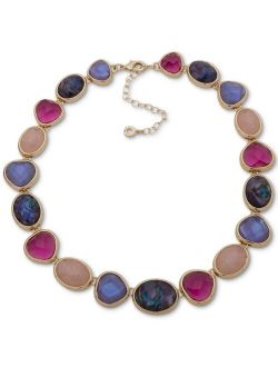 Gold-Tone Mixed Stone Collar Necklace, 16"   3" extender