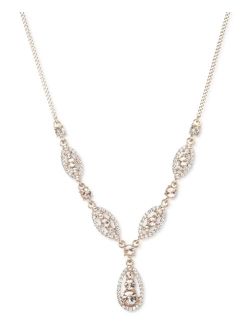 Crystal Trio Lariat Necklace, 16"   3" extender