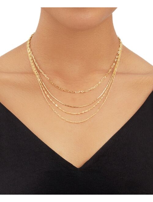 Sterling Forever Women's Multi Chain Layered Necklace