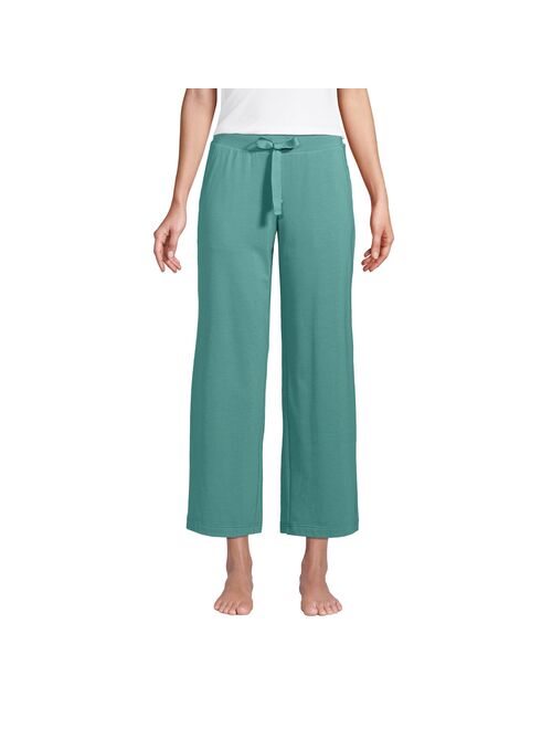 Women's Lands' End Mid Rise Wide Leg Crop Pajama Pants