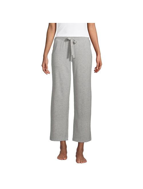 Women's Lands' End Mid Rise Wide Leg Crop Pajama Pants