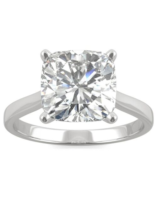 CHARLES & COLVARD Moissanite Cushion Solitaire Ring (3-1/3 ct. tw.) in 14k White, Yellow or Rose Gold