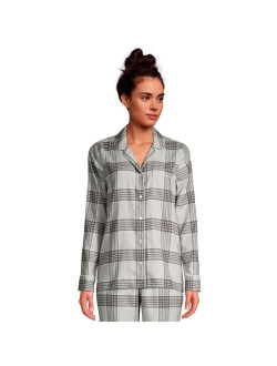 Petite Lands' End Long Sleeve Flannel Pajama Top