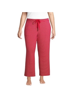 Plus Size Lands' End Wide Leg Cropped Pajama Pants