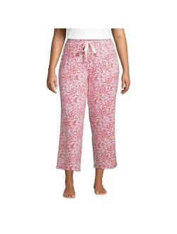 Plus Size Lands' End Wide Leg Cropped Pajama Pants