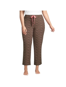 Plus Size Lands' End Wide Leg Cropped Pajama Pants