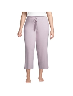 Plus Size Lands' End Wide Leg Cropped Pajama Pants