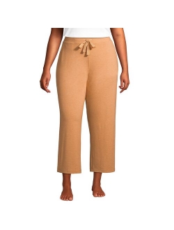 Plus Size Lands' End Wide Leg Cropped Pajama Pants