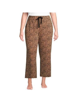 Plus Size Lands' End Wide Leg Cropped Pajama Pants