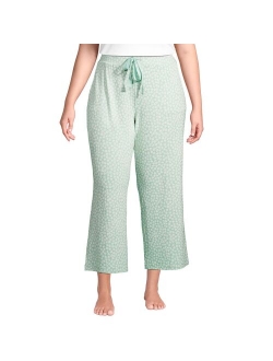 Plus Size Lands' End Wide Leg Cropped Pajama Pants