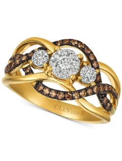 LE VIAN Chocolatier Diamond Ring (3/8 ct. t.w.) in 14k Rose Gold (Also Available in Two-Tone White & Yellow Gold or White Gold)