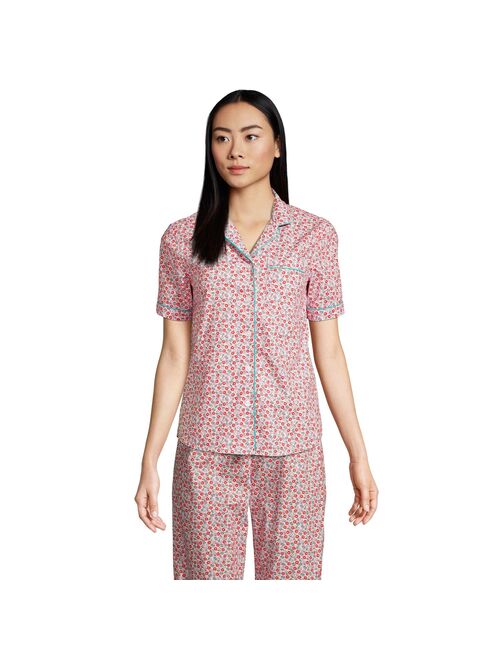 Women's Lands' End Short Sleeve Pajama Shirt