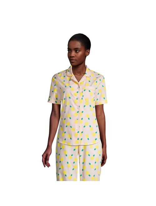 Women's Lands' End Short Sleeve Pajama Shirt