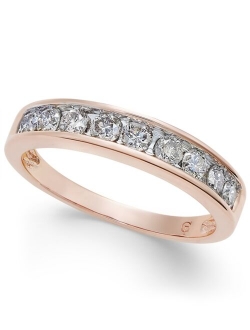 MACY'S Diamond Channel Ring (1/2 ct. t.w.) in 14k Yellow or Rose Gold