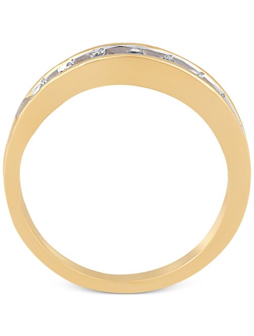 MACY'S Diamond Channel Ring (1/2 ct. t.w.) in 14k Yellow or Rose Gold